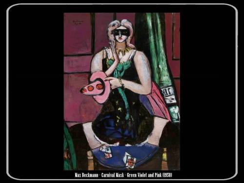 petschm66: Max Beckmann - Carnival Mask, Green, Violet, and Pink aka Columbine (1950) ’ Beckman