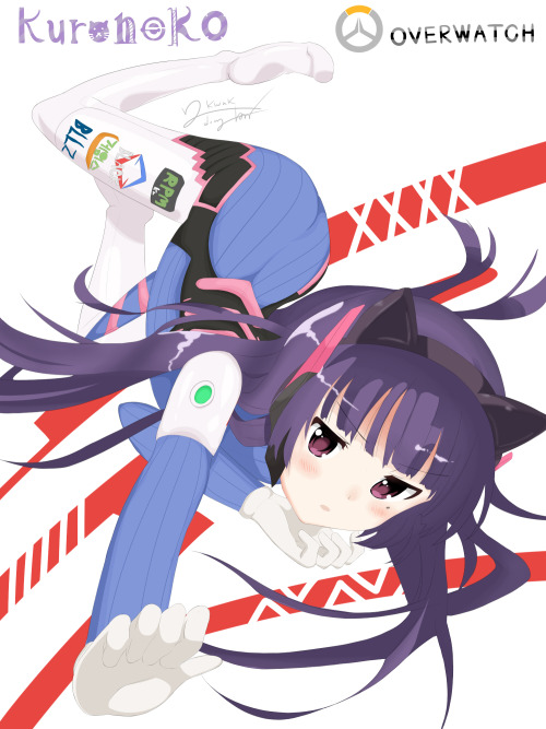 overwatch-arts:   くろねこ and OVERWATCH D.va …GrapeSoda 