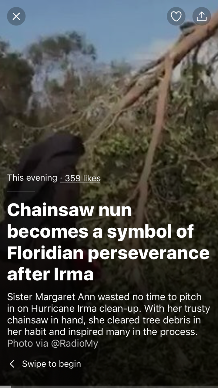 fuckingflorida:  Chainsaw Nun &gt; Florida Man