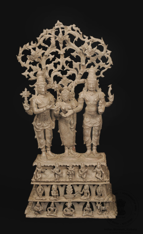 The Wedding of Sundareeswara (Shiva) and Meenakshi, with Vishnu handing his sister’s hand over