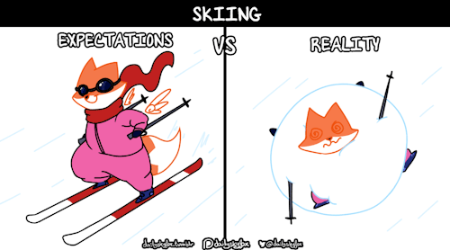 dailyskyfox: Sports are good to keep yourself healthy too! …Just choose one you’re actually good at…  Skiing is not my forte! <u<  —————————————————————————————— Support the little