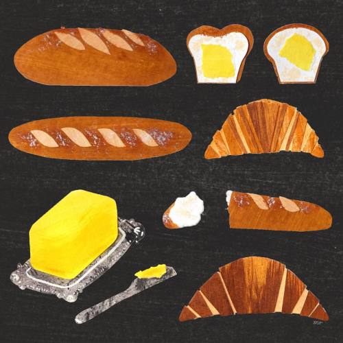 meganrennieart:Bread, my love #illustration #artistsofinstagram #bread #collage