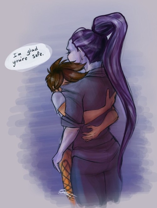 mercilesshealer: “I’m glad you’re ok.”  Widowtracer lives on in my heart.   Support my Ko-Fi for just ū and request things for me to draw! Ko-fi.com/razzylee/ 