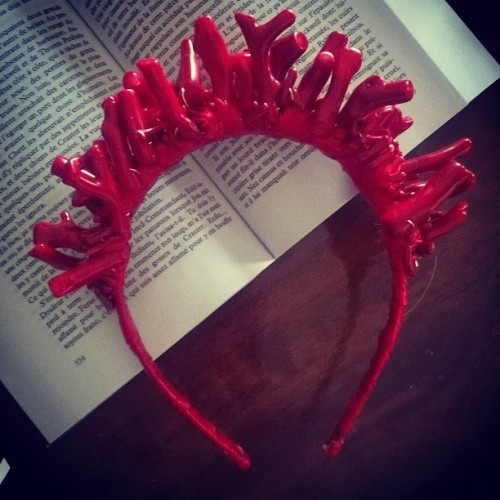 Just done making This headress from real coral. What do You think? #mermaid #headdress #coral #fashi