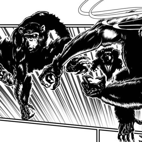 This is the part of the comic where they form the Chimpanzee Megazord! (Not really, but now I kinda 