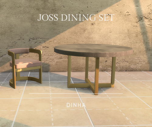 dinhagamer: JOSS DINING SETTable - 11 SwatchesChair - 15 Swatches (I added another wood shade that d