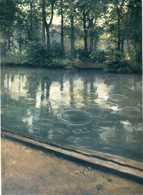 The Yerres, Rain, Gustave Caillebotte, 1875
