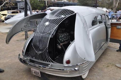 anyskin:  The Stout Scarab is an automobile designed by William Bushnell Stout considered to be the world’s first minivan and the ancestor of the minivan.It was produced in the 1930s and 1940s by Stout Engineering Laboratories and later by the Stout