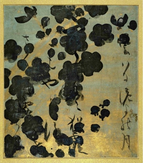 design-is-fine:Waka poems (Shikishi), pictures of flowers and grasses of the Four Seasons, Tawa