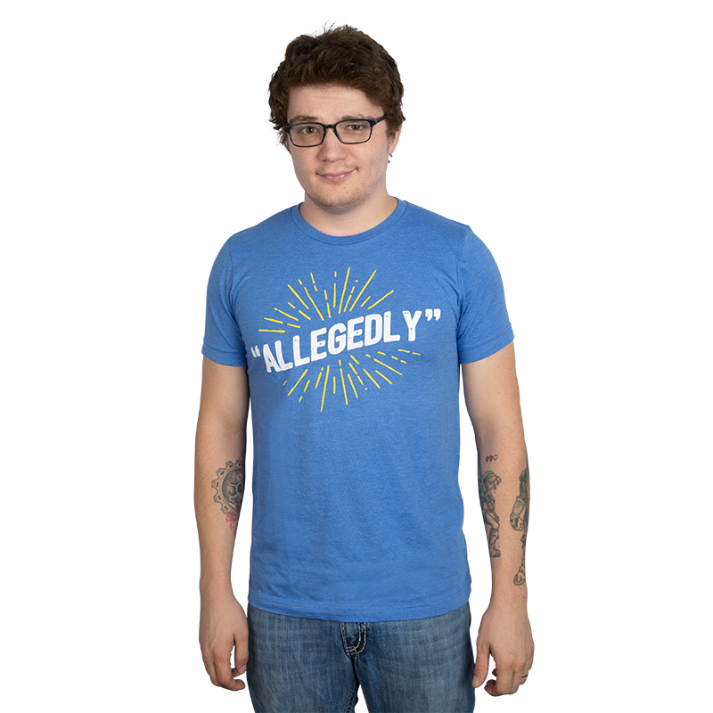 dcllwithagvn:Michael Jones modeling Achievement Hunter Allegedly Tee