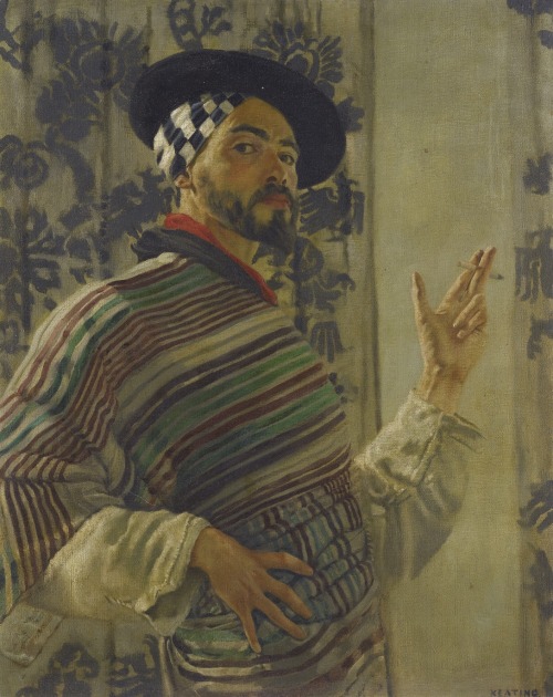Sean Keating (1889-1977) Fear sorrdha (man at ease), oil on canvas, 96,5 x 77,5 cm.