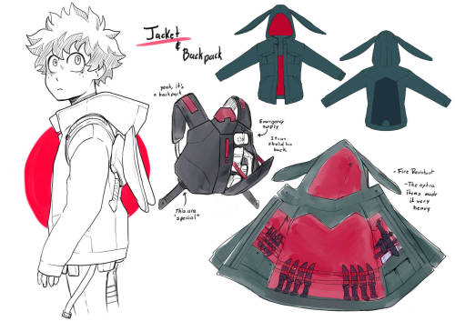 yan-li:Finally Izuku desing XDHis jacket it’s fireproof and the backpack it’s actually Kurogiri gift