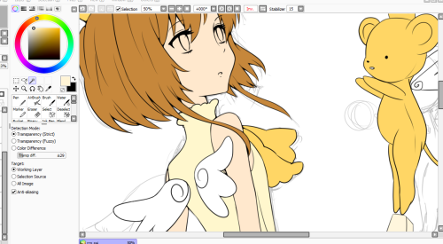 WIP of my peice for the @releasefanzine ! I love all things CCS &lt;3