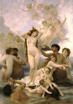 malinconie:  William-Adolphe Bouguereau, La naissance de Vénus, 1879and Les deux baigneuses, 1884