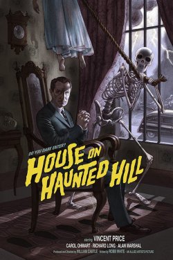 kogaionon:  House on Haunted Hill by Jonathan Burton / Facebook / Twitter / Store  24&quot; x 36&quot; screen prints, regular and variant AP editions, signed by the artist. Available here.  