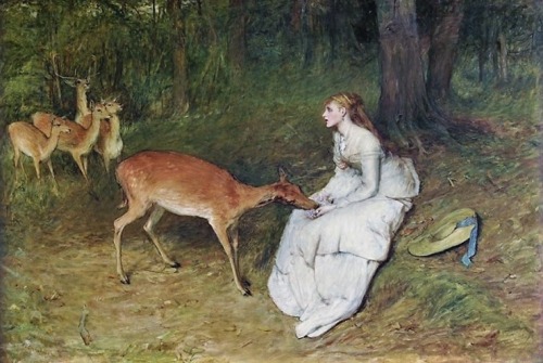 oldpaintings:The Forest Pet, 1871 by William Quiller Orchardson (Scottish, 1832–1910)