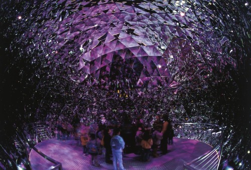 cerceos:  Swarovski Kristallwelten - Crystal Dome“Located at ﻿Swarovski Crystal Worlds, a crystal-themed indoor theme park in Austria, the dome is lined with 595 mirrors that give visitors the feeling that they’ve stepped inside a crystal. The