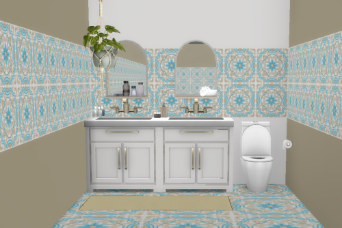 Royal Tiles SetGlorious brown, teal and white themed tiles <3 This is a 6 tile set that’s perfect