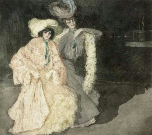 Shadows of Paris  -    TF Šimon ( Tavik František Šimon), 1905Czche 1877-1942Aquatint on paper, 27.5