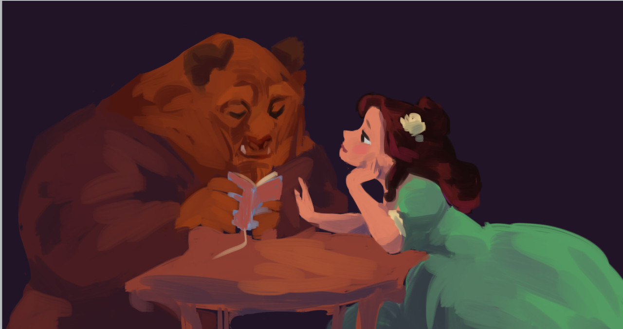 Beauty and the Beast sketch- can’t stop painting!