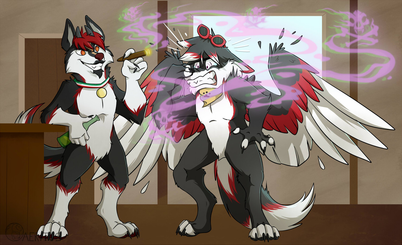 Commission for two Furaffinity user, had lots of fun with expression here ;Pfirnedly