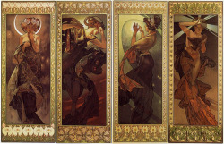 vdrimor:  ‘The Moon and the Stars’ series (1902) Alphonse Mucha  Czech: [ˈalfons ˈmuxa] 