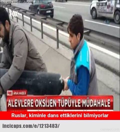 ALEVLERE OKSİJEN TÜPÜYLE...