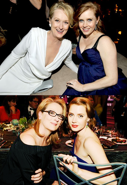Amy Adams and Meryl Streep - Oscars 2010 and SAG Awards 2014