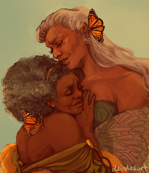  Here’s a crop of my WIP for @Nova_Mali’s Cover Me Queer zine! For me, it’s all about the tender but