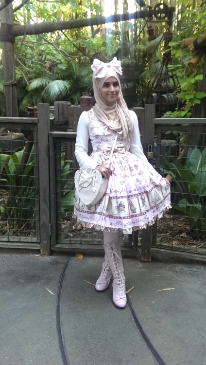 My coord for an outing to Disneyland! Coord Rundown:-JSK: BTSSB Kitty Kitty Rhaosody.-Scarf: Forever