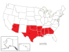 US states with prison and jail incarceration rates over 1000/100000 adults; over 1% of adults in the state.