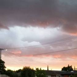 No filters. #bedroomview #sunset #clouds