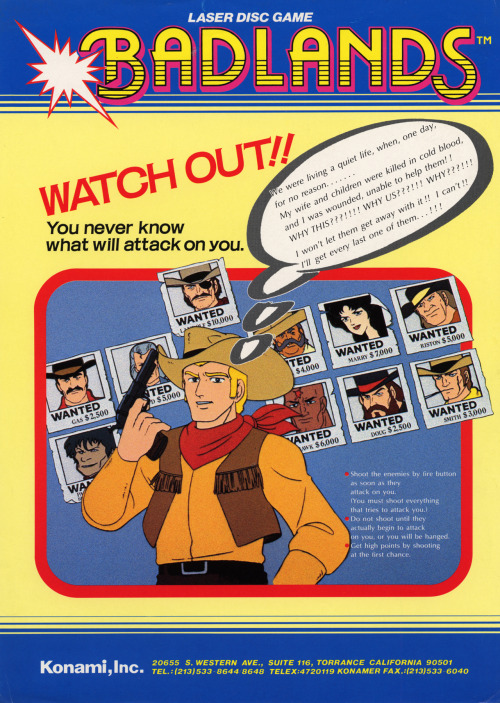 obscurevideogames: Badlands (Konami - arcade - 1984)