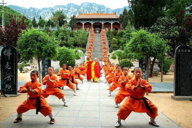 taichi-kungfu-show:  Young kid practicing Shaolin kung fu.    We offer you first-rate
