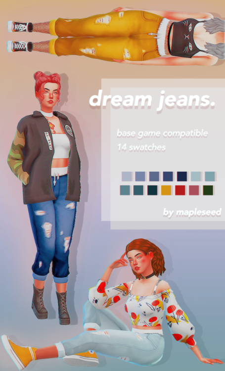 mapleseed: dream jeans. for the kind of sim to sew a new waistband on a scrappy pair of jeans they&r