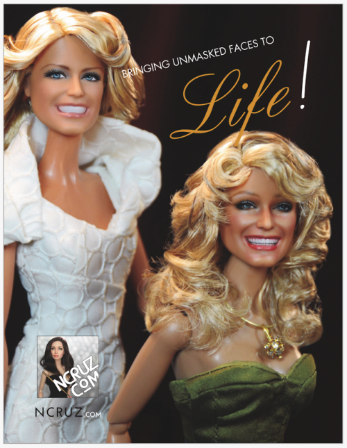 (This photo: Mattel Black Label Farrah Fawcett doll - custom repainted and hair restyled by Noel Cru