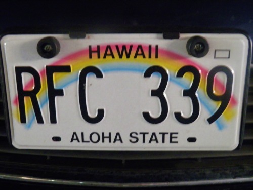 Honolulu, Hawaii. Such a cute number plate!