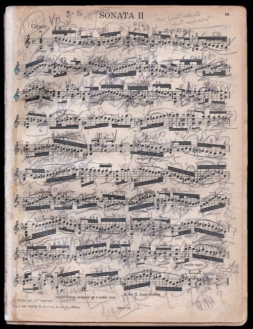 loverofbeauty: Menuhin’s markings in his copy of Bach’s Violin Sonata No. 2 in A minor. 