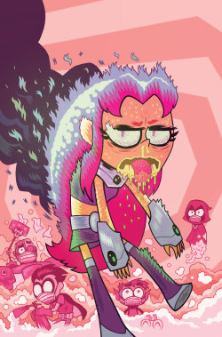 biggoonie:  Teen Titans Go! #17 by Dan Hipp   TEEN TITANS GO! #17Written by IVAN COHEN and DEREK FRIDOLFSArt by MARCELO DiCHIARA and DEREK FRIDOLFSCover by DAN HIPPWhen Starfire comes down with a case of the dreaded Tamaranian flu, the Teen Titans go