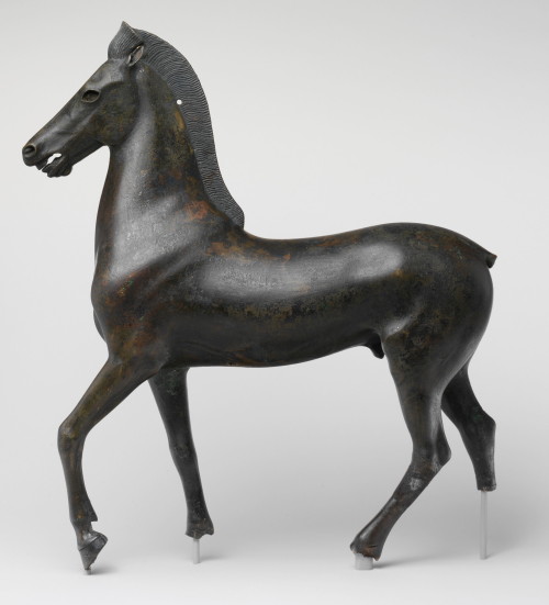 didoofcarthage: Bronze statuette of a horse Greek, Late Hellenistic Period (late 2nd–1st 