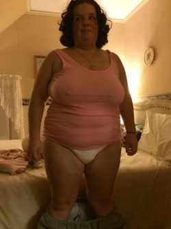daddys-little-squirt:  Babys first night here, all diapered for bed. Its gonna be a fun weekend. 