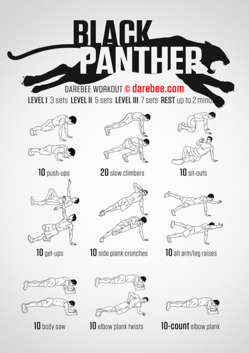 talk-shit-get-fit: Black Panther workout, since movie is out today.