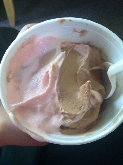 strawberry truffle frozen yogurt!! 