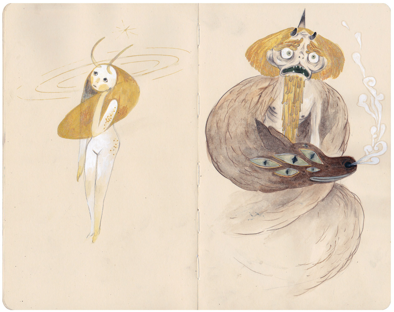 ssoja:  I started my third moleskine sketchbook a year ago, and well, these are all