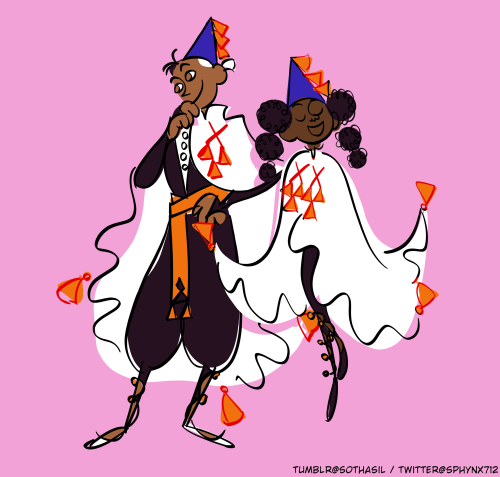 UPA inspired Witch hat characters. Hiheart and Jujy were discord requests :)