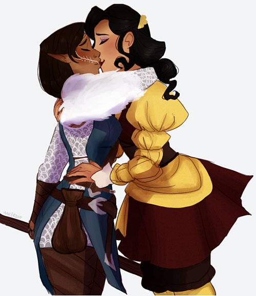 yakfrost: A Dragon Age &amp; Korrasami crossover for @korrasforevergirl Korra is an elf mage (I 