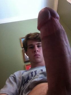 That is my favorite view of a guy’s dick.  Right before I slide it down my throat, and swallow every drop of his cum.  
