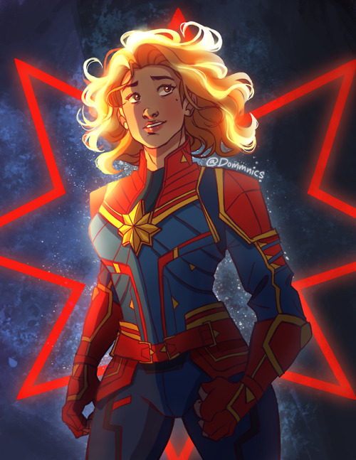 dommnics: Instead of studying for finals, I did this because that new Captain Marvel poster is beeee