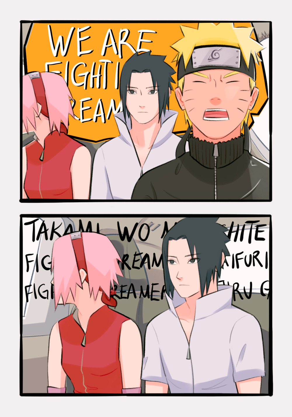 kumeramen:  It was originally from a vine but one day I saw an edited Naruto version