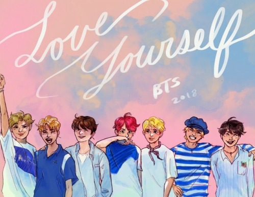 My new BTS print, debuted at the LOVE YOURSELF LA tour stops this past week. Everyone who stopped by